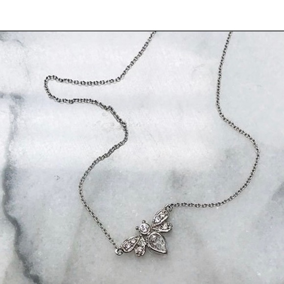 Cubic Zirconia Tiny Queen Bee Necklace, NWT-Boutique - Picture 9 of 10